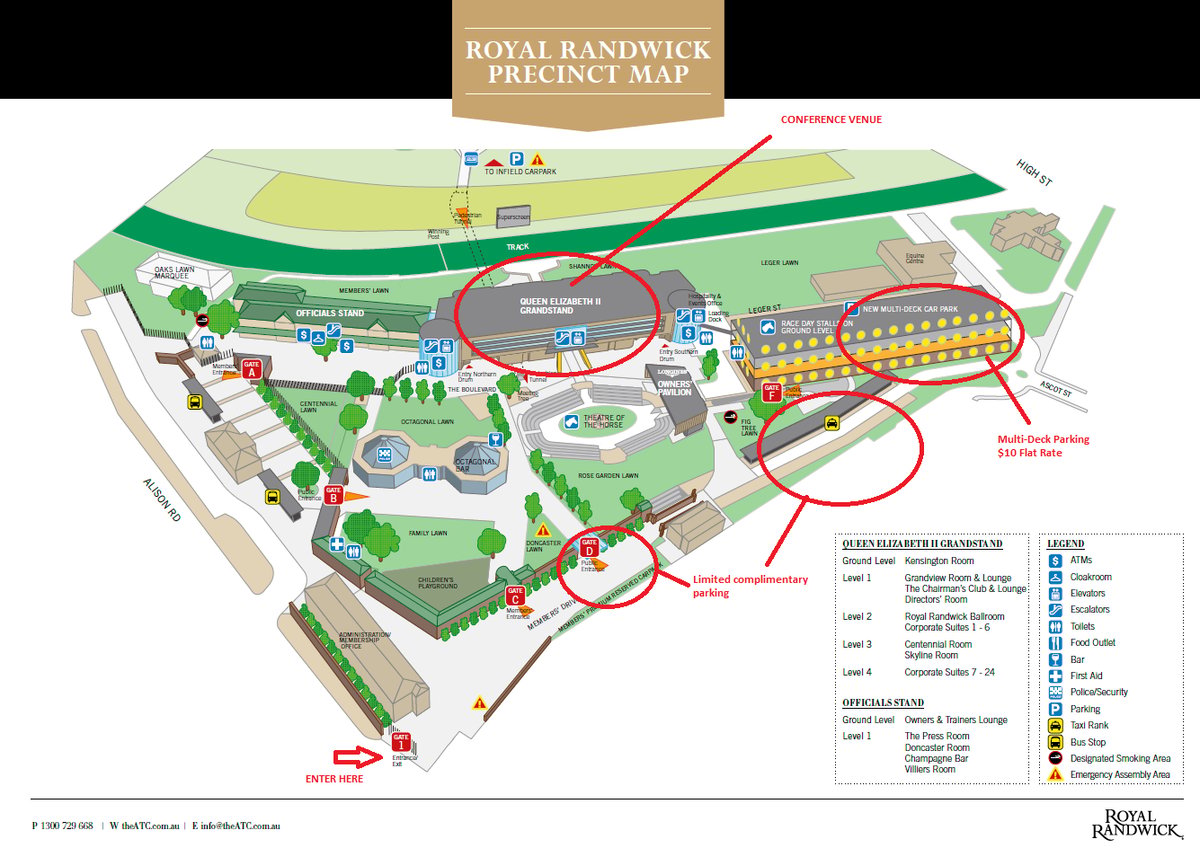 Royal Randwick Precinct Map and parking locations Royal Randwick Precinct Map and parking locations